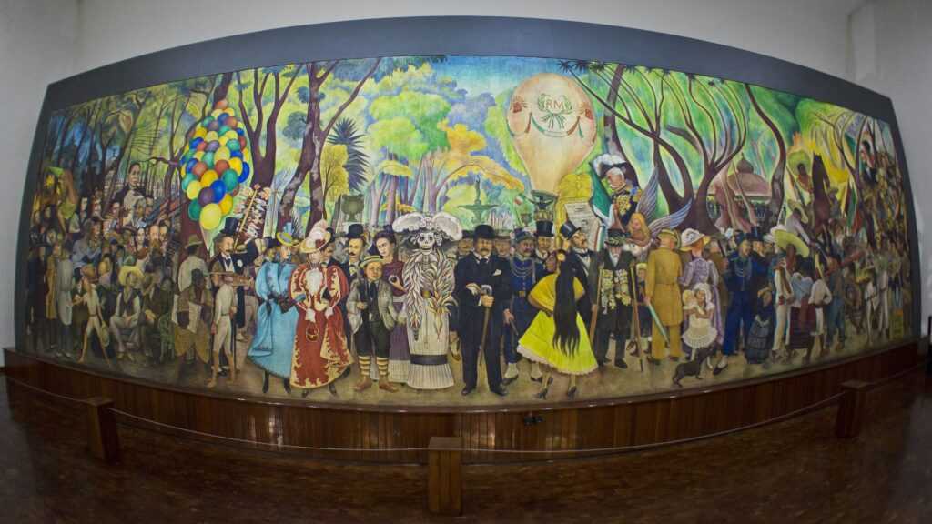 Diego Rivera, Sueño de una tarde dominical en la alameda central, 1947(mural completo)